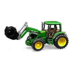 Bruder John Deere Tractor with Frontloader Toy Plastic Multicolored