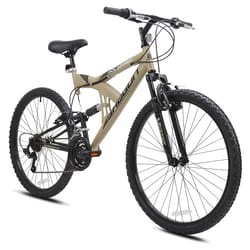 Shogun Men 26 in. D Full Suspension Mountain Bicycle Beige