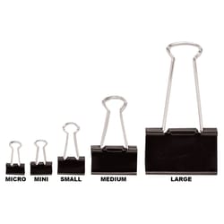 Office Depot Mini Black/Silver Binder Clips 144 pk