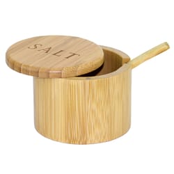 Totally Bamboo Natural Salt Box with Spoon 1 pk