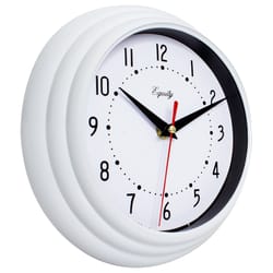 La Crosse Technology 8 in. L X 1.6 in. W Indoor Vintage Analog Wall Clock Glass/Plastic White