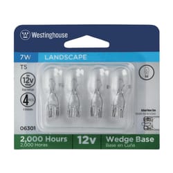 Westinghouse 7 W T5 Specialty Incandescent Bulb Wedge White 4 pk