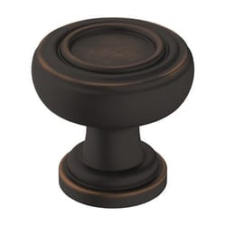 Amerock Ville Traditional Round Cabinet Knob 1-1/8 in. D 1-1/16 in. Oil Rubbed Bronze 1 pk