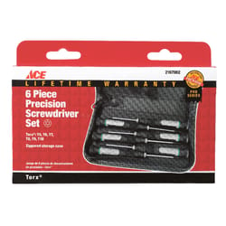 Ace 2-1/2 in. L Torx Precision Screwdriver Set 6 pc