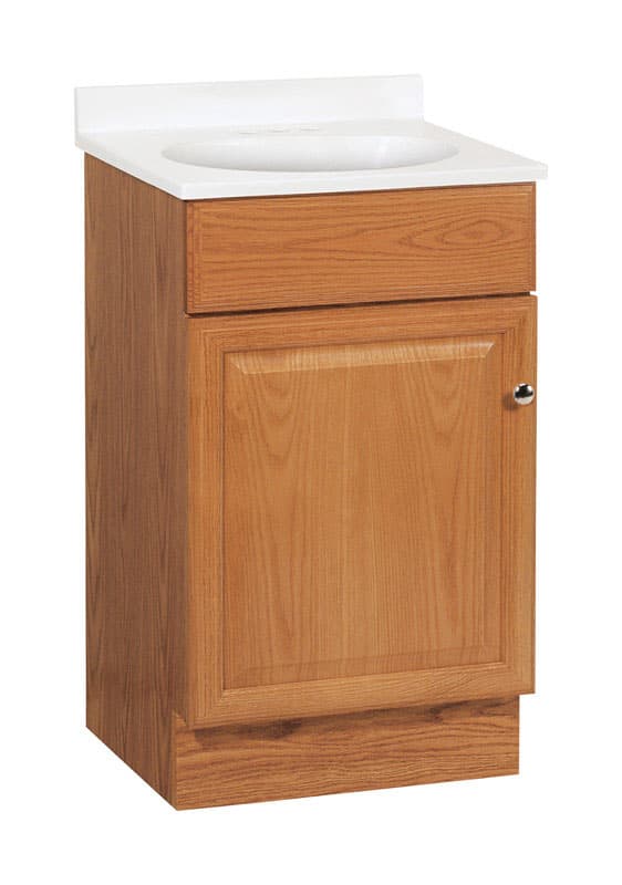 UPC 094803039527 product image for Continental Cabinets Single Oak Vanity Combo 32 in. H x 18 in. W x 16 in. D | upcitemdb.com