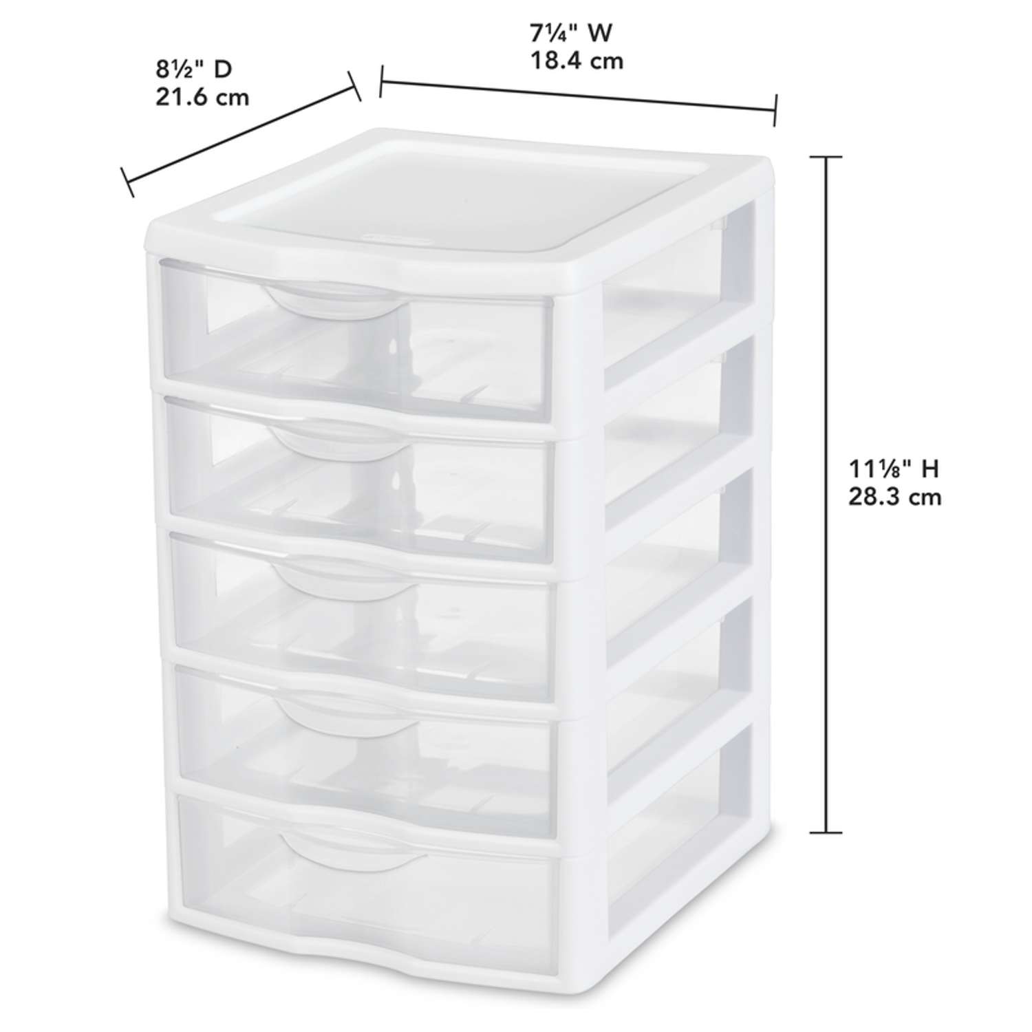 Sterilite 3.6 cu ft White Drawer Organizer 9.625 in. H X 11 in. W X 13.5  in. D Stackable - Ace Hardware