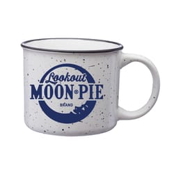 MoonPie 15 oz White/Navy Ceramic Coffee Mug 1 pk