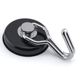 Magnet Source .29 in. L X 1.5 in. W Black Rotating Magnetic Hook 65 lb. pull 1 pc