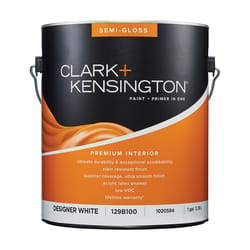 Clark+Kensington Semi-Gloss Designer White Premium Paint Interior 1 gal