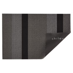 Chilewich 18 in. W X 28 in. L Silver Bold Stripe Vinyl Door Mat