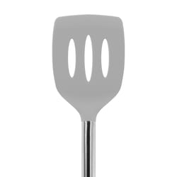 Tovolo Oyster Gray Silicone/Stainless Steel Slotted Turner