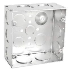 Southwire New Work 42 cu in Square Galvanized Steel Electrical Box Silver