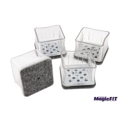 Magic Fit Magic Sliders Gray Push-On Felt Sliding Discs 4 pk