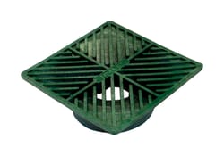 NDS 5-7/8 in. Green Square Polyethylene Drain Grate