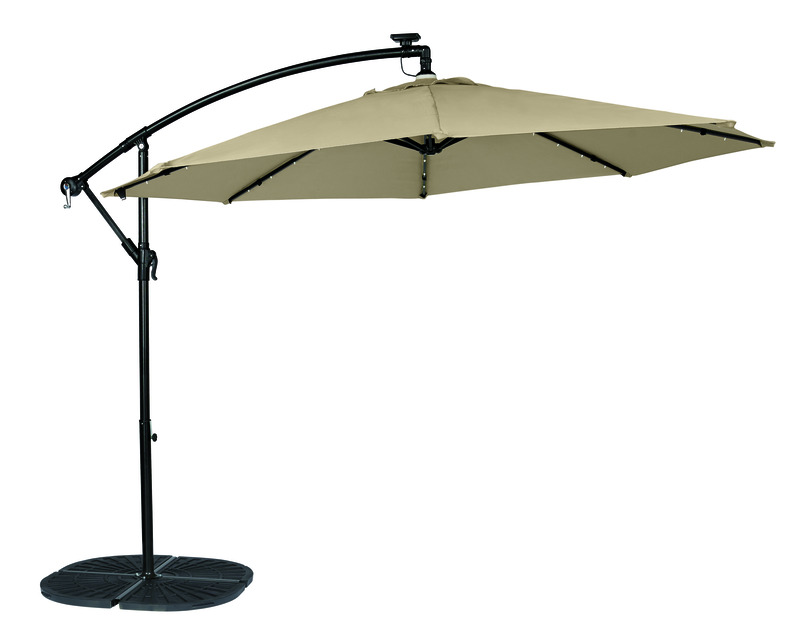 Living Accents 10 Tiltable Tan Offset Umbrella