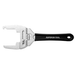 Superior Tool Dumbell Strainer Wrench, Chrome, 10-1/2 In.