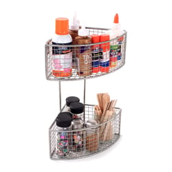 Spectrum 7.5 in. L X 10.25 in. W X 14 in. H Silver Basket