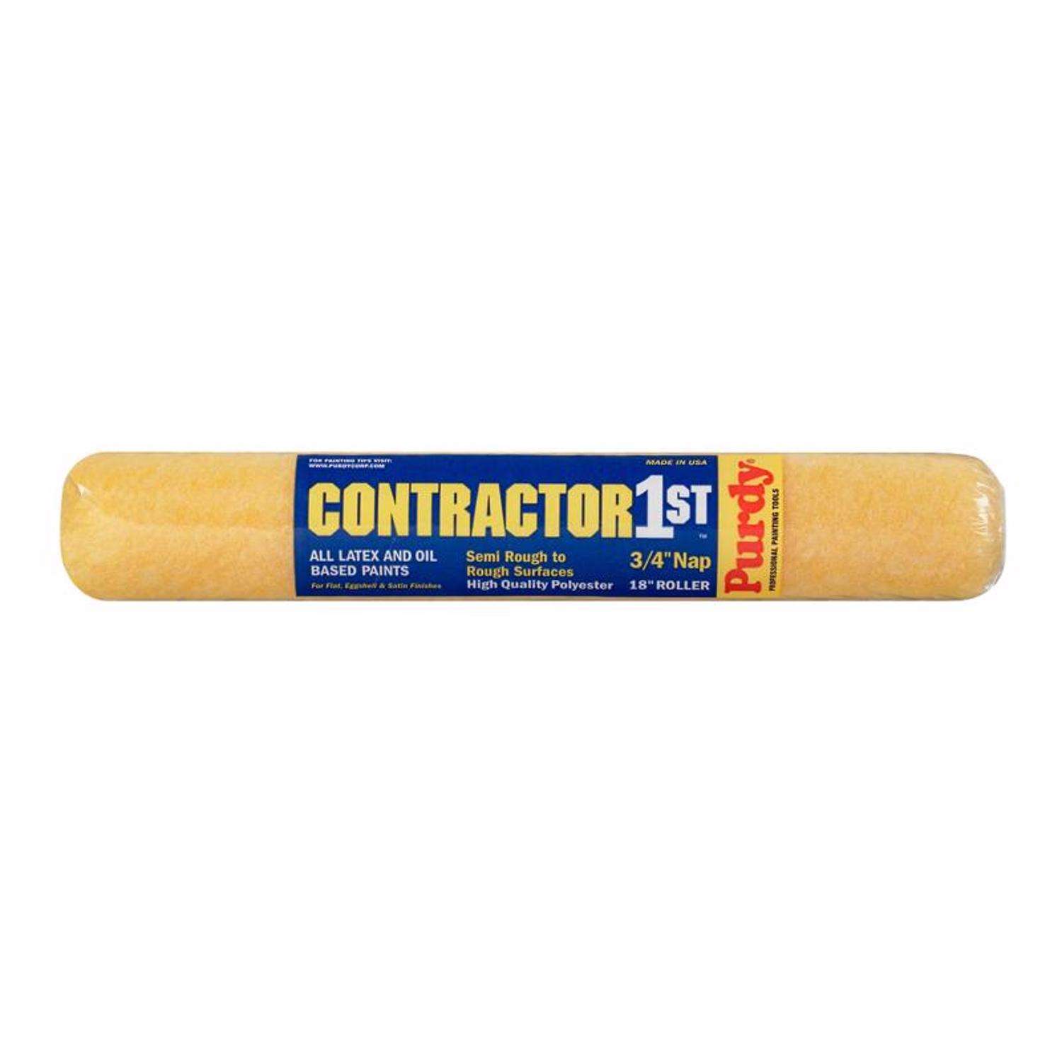Purdy Contractor 1st Polyester 18 in. W X 3/4 in. Paint Roller Cover 1