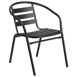 Flash Furniture Black Aluminum Frame Stackable Chair