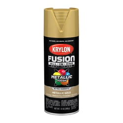Krylon Fusion All-In-One Metallic Gold Paint+Primer Spray Paint 12 oz