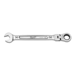 Milwaukee 14 mm X 14 mm 12 Point Metric Flex Head Combination Wrench 7.8 in. L 1 pc
