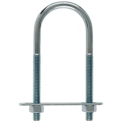 Hampton 5/16 in. X 1-3/4 in. W X 4-3/16 in. L Coarse Zinc-Plated Steel U-Bolt