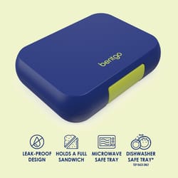 Bentgo Navy Blue/Chartreuse Clip It Lunch Cube 1 pk