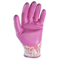 Wells Lamont Women's Indoor/Outdoor Nitrile Coated Work Gloves Pink L 1 pair