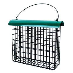 Backyard Essentials Woodpecker Metal Cake Seed and Suet Bird Feeder