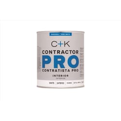 C+K Contractor Pro Eggshell White Water-Based Paint Interior 1 qt