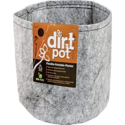 Dirt Pot 8.5 in. H X 8.5 in. D Fabric Planter Gray