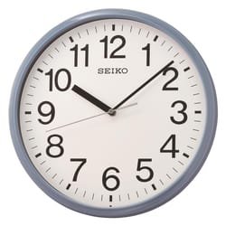 Seiko 12 in. L X 12 in. W Indoor Classic Analog Wall Clock Plastic Blue