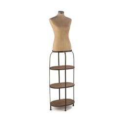 68 in. H X 18 in. W X 12 in. D Brown Metal Traditional Display