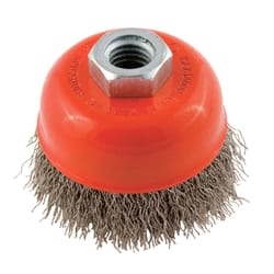 Forney 2.75 in. D X 5/8 in. Crimped Steel Cup Brush 14000 rpm 1 pc