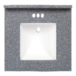 Arstar Charlotte Cultured Marble Vanity Top 31 in. W X 22 in. D Midnight Chrome