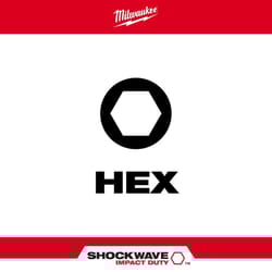 Milwaukee Shockwave Hex 1 in. L Impact Insert Bit Set Steel 8 pc