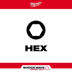 Milwaukee Shockwave Hex 1 in. L Impact Insert Bit Set Steel 8 pc