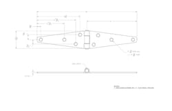Ace 5 in. L Zinc-Plated Light Duty Strap Hinge 2 pk