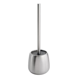 iDesign Forma Toilet Bowl Brush & Holder Silver