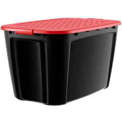 NO!break 40 gal Black/Red Utility Tote Stackable