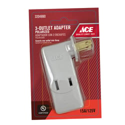 Ace Polarized 3 outlets Adapter 1 pk