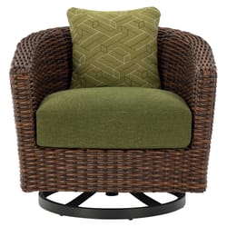 Signature Design by Ashley Horizon Hall Brown Aluminum Frame Swivel Lounge Chair Green