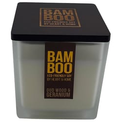 Bamboo Home Fragrance White Oud Wood & Geranium Scent Candle