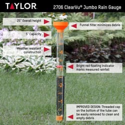 Taylor Jumbo Rain Gauge Bracket 3.74 in. W X 25 in. L