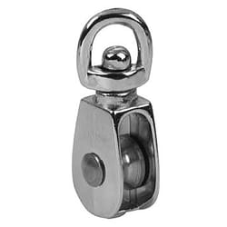 Campbell 1-1/4 in. D Nickel Zinc Single Sheave Swivel Eye Pulley