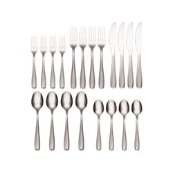 Cambridge Waylen Sand Silver Stainless Steel Casual Flatware Set 20 pc