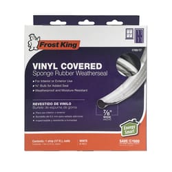 Frost King White Vinyl Clad Foam Weather Seal For Doors and Windows 204 in. L X 0.88 in.