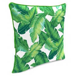 Jordan Manufacturing Green Polyester Throw Pillow 4 in. H X 16 in. W X 16 in. L