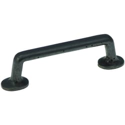 Hickory Hardware Carbonite Rustic Bar Cabinet Pull 4 in. Iron Black 1 pk