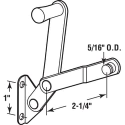 Prime-Line Gray Steel Left Single-Arm Casement Louver Operator For International Windows